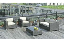 China 4pcs PE wicker pool furntiure supplier