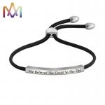 Rust Resistant Adjustable SS Nameplate Bracelet 45MM