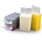 Cheap Transparent Nylon Plastic Packaging Bag Strong Side Gusset Sealing 1KG/100kg Vacuum Packing Bags For Rice Food for sale