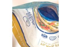 China PET PE White Stand Up Pouch With Window Sea Fresh Food supplier