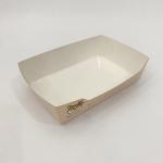 French Fries Disposable Paper Trays For Food Boat Shape Printed Take Out Packaging for sale