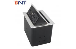 China Conference Desktop Power Sockets , Pneumatic Table Pop Up Socket Box supplier