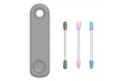 China Portable Double-headed Reusable Ear Stick In Box Makeup Silicone Cotton Swab supplier