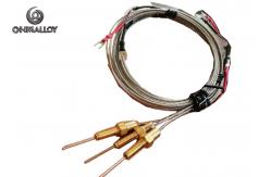 China High Temperature Mineral Insulated Thermocouple with Extension Cable Plug Connector supplier