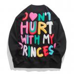 Unlined Embroidered Plain Crew Neck Sweatshirt For Adult Ladies for sale