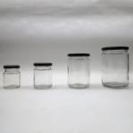 Secure Seal Mini Glass Canning Jars , 500ml / 720ml Round Glass Container