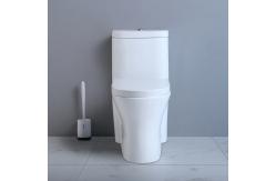 China MAP1000 Chair Height One Piece Skirted Toilets With Concealed Trapways Siphon supplier