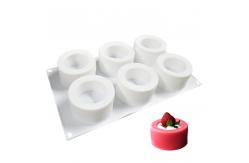 China Customized Silicone Cake Mold Handmade 6 Cavities Candle Shape For Baking supplier