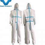 202 X 128cm Non Sterilization Disposable Cleanroom Clothes with Hood Breathable White for sale