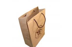 China Custom Brown Kraft Paper Grocery Bags Bulk With Logo Printing Twist Handles supplier