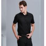 100% Cotton Casual Work Uniforms , Durable Short Sleeve Black Work Shirt For Men for sale