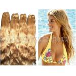 Indian Yaki Yellow Lace Front Wig Human Hair For Ladies / Deep Wave Lace Frontal for sale