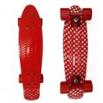 22 Complete Mini Cruiser Plastic Skateboard With Red Color 3.25 Inch Paint Truck for sale