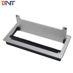 Brushed Aluminum Alloy Flip Up Power Outlet Box For Hotel Room / Training Room for sale