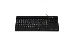 China Medical Silicone Keyboard With Touchpad And Numeric Keypad In USB Interface supplier