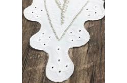 China Lace Beads Applique Pattern Fabric Embroidery False Collar Embroidery Accessories supplier