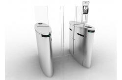 China Optical Passage Access Control Turnstile Gate Arylic Wing Sliding Lane Barrier 30 Watt supplier