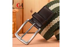 China Non Punching Breathable Woven Elastic Belt Casual Men'S Canvas Belt High Grade supplier