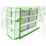 4 Layers In Green White Color C Store Display Rack / Wire Mesh Decking for sale