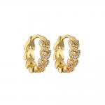 Hoop 24K Gold Jewelry Classic Women Rhinestone Fashion Earrings for sale