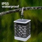 40LM Solar Powered Outdoor Hanging Lanterns 3500K Dancing Flame Solar Lights