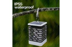 China 40LM Solar Powered Outdoor Hanging Lanterns 3500K Dancing Flame Solar Lights supplier