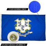 State of Connecticut Flag 3x5 ft Outdoor Heavy duty Dupont Nylon US Flags Strong Canvas Heading and  Brass Grommets for sale
