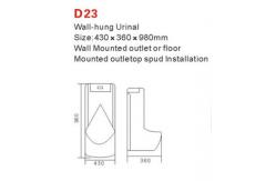 China Sensor Optional Public Bathroom Urinal Ceramic Washdown Wall Mounted Smart Living supplier