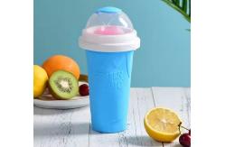 China Silicone Slushy Travel Smoothie Tumbler Milkshake Bottle With Straw supplier