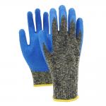 Heat Resistant Blue Latex Mechanics Gloves , Comfortable Anti Slip Working Gloves for sale