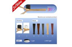 China Residential Wooden Blades Ceiling Fan with 52 Inch Flush Mounting and Remote Control supplier