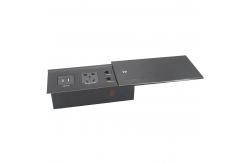 China Office Furniture Aluminum Sliding Extension Table Power Socket Outlet supplier