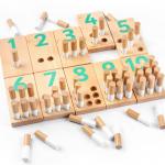 Wooden Montessori Digital Learning Nail Board 1.6 Children'S Digital Cognition for sale