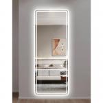 Rectangular Bathroom Hardware Sets , Illuminated Full Body LED Dressing Mirror