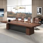 Rectangle Conference Room Table Wood Brown Meeting Boardroom Table for sale