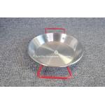 Kitchen korean stainless steel cooking paella pan tray happy cooking spanish seafood pan with red handle for sale