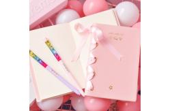 China Ribbon Book Spine Blank Journal Notebook , Lay Flat Feature Wide Ruled Journal supplier
