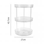 3 Tier Transparent Easy to Assemble Turntable Lazy Susan Cosmetic Makeup Organizers