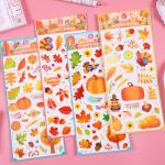 Hot Melt Adhesive Festive Stickers Halloween Pumpkin Stickers Maple Leaf for sale