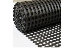 China Yarns Fiberglass Geogrid With Black And Green Color supplier