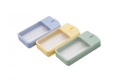 China 38ml Yellow Transparent Plastic Perfume Atomizer Bottle Credit Card Shape supplier