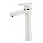 Available Cold and Hot Water  Wash Basin Faucet Brass half chrome half white for sale