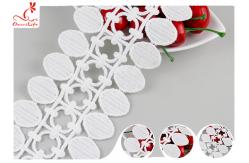 China Polyester Embroidered Guipure Water Soluble Lace / Pom Pom Lace Edging supplier