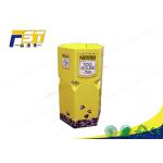 4C Color Cardboard Dump Bins Recyclable OEM / ODM Printed For Snack Promotion for sale