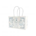 Customized Kraft Paper Packaging Bags Uncoated Lining With Handle for sale