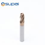 Tungsten Carbide 4 Flutes Ball Nose Carbide End Mill Sharp Edge For Alloy Steel for sale
