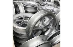 China Transmission Conductor Triple Aluminum Sheaves Neoprene Lined Stringing Pulley Block supplier