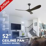 52 Inches Wooden Blades Ceiling Fan with Remote Control Enhance Your Home's Aesthetic for sale