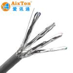Color-coded PE Insulation Materials Shielded Cat6a SFTP UTP Lan Cable for High Speed Indoor Networking for sale