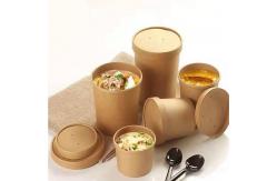China Food Grade Paper Soup Container With Lid Soup Bowl Soup Packaging supplier